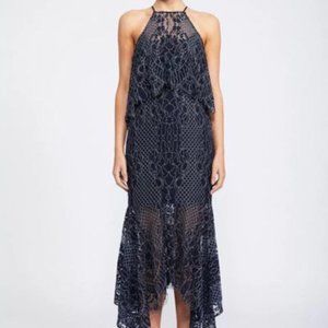 Shona Joy Navy Blue Midi Dress